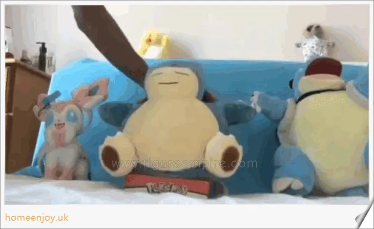 Snorlax Anime Plush Toy - A soft, cuddly Pokémon figure with a charming expression and vibrant colours