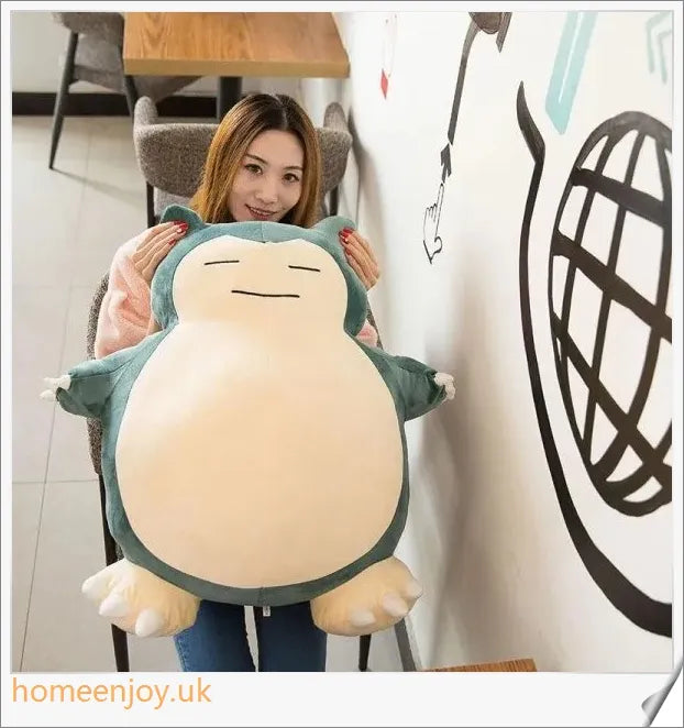 Snorlax Anime Plush Toy - A soft, cuddly Pokémon figure with a charming expression and vibrant colours