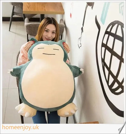 Snorlax Anime Plush Toy - A soft, cuddly Pokémon figure with a charming expression and vibrant colours