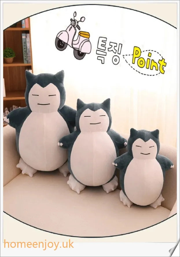 Snorlax Anime Plush Toy - A soft, cuddly Pokémon figure with a charming expression and vibrant colours