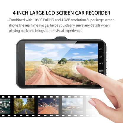 1080P Dual Dash Cam with Night Vision and 170° Wide-Angle Lens for Enhanced Road Safety
