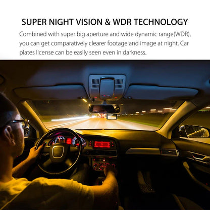 1080P Dual Dash Cam with Night Vision and 170° Wide-Angle Lens for Enhanced Road Safety