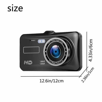 1080P Dual Dash Cam with Night Vision and 170° Wide-Angle Lens for Enhanced Road Safety
