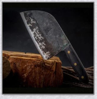 High-quality Serbian Almazan Chef Knife made with premium carbon steel for exceptional wear resistance and toughness