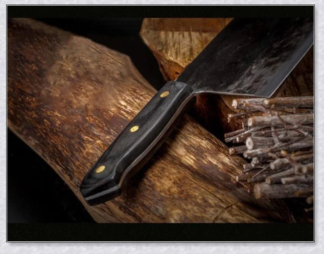 High-quality Serbian Almazan Chef Knife made with premium carbon steel for exceptional wear resistance and toughness