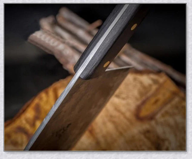 High-quality Serbian Almazan Chef Knife made with premium carbon steel for exceptional wear resistance and toughness