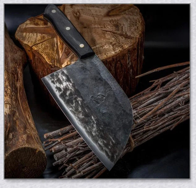 High-quality Serbian Almazan Chef Knife made with premium carbon steel for exceptional wear resistance and toughness