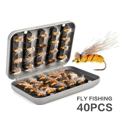 Premium A6 Boxed Fly Hook Set with 40 High-Quality Fish Hooks for Exceptional British Angling