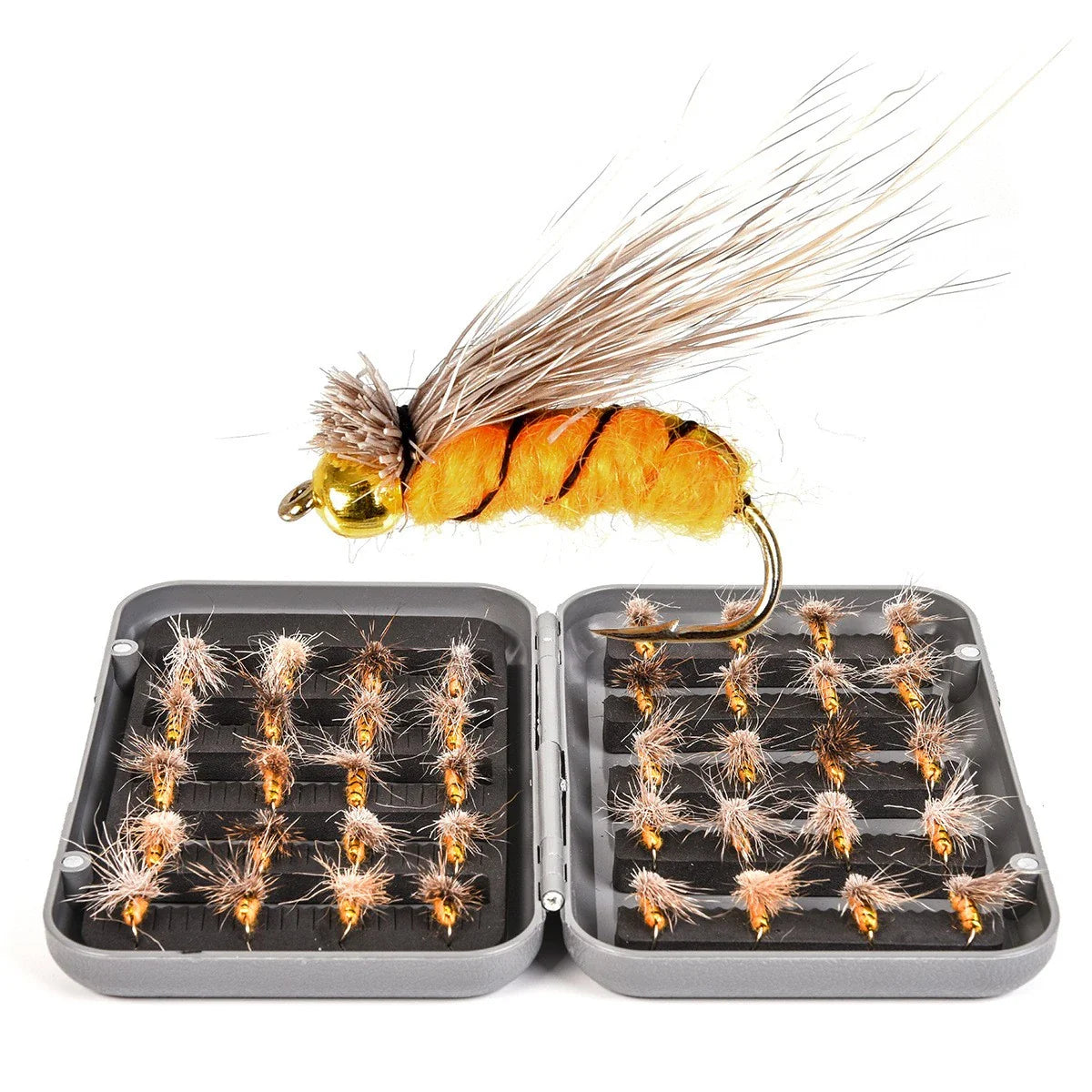 Premium A6 Boxed Fly Hook Set with 40 High-Quality Fish Hooks for Exceptional British Angling
