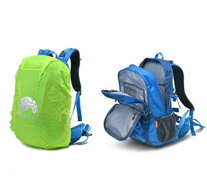 Spacious and versatile outdoor mountaineering backpack with 40-litre capacity, durable nylon construction, and resin mesh backpack system for ventilation.