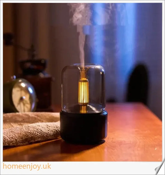 Atmosphere Light Humidifier Candlelight Aroma Diffuser - Simulates candlelight, doubles as night light, and diffuses essential oils for a relaxing ambience