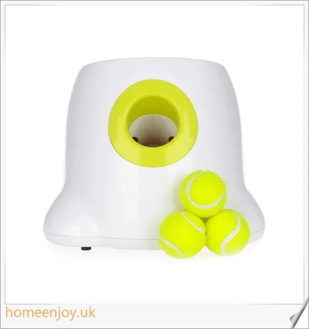 Automatic dog ball launcher with three distance control settings for indoor and outdoor play
