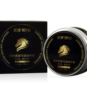 A leather car seat repair kit with cleaning sponge and instructions, designed to restore worn, cracked, or scratched leather surfaces.