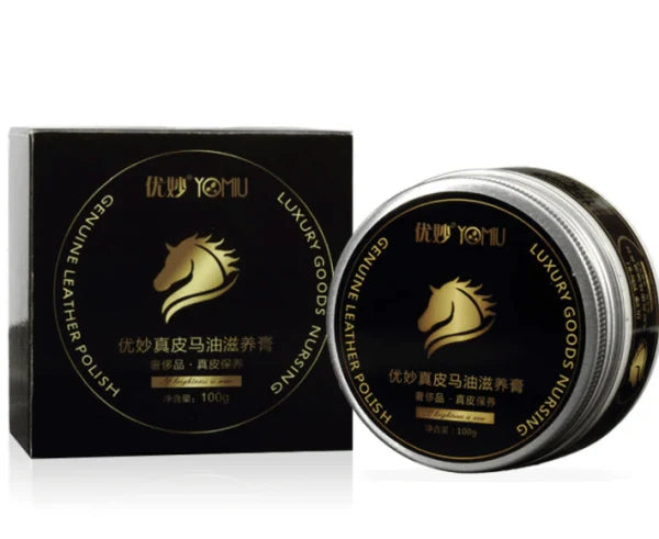 A leather car seat repair kit with cleaning sponge and instructions, designed to restore worn, cracked, or scratched leather surfaces.