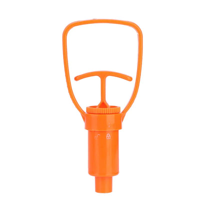 Orange outdoor venom extractor suction pump with first aid accessories for hiking, camping, and wilderness adventures
