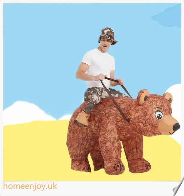 Bear Riding Costume with Rechargeable USB Fan for Comfortable and Stylish Performances