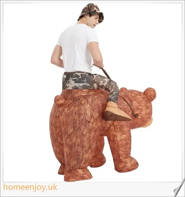 Bear Riding Costume with Rechargeable USB Fan for Comfortable and Stylish Performances