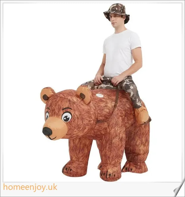 Bear Riding Costume with Rechargeable USB Fan for Comfortable and Stylish Performances