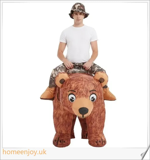 Bear Riding Costume with Rechargeable USB Fan for Comfortable and Stylish Performances