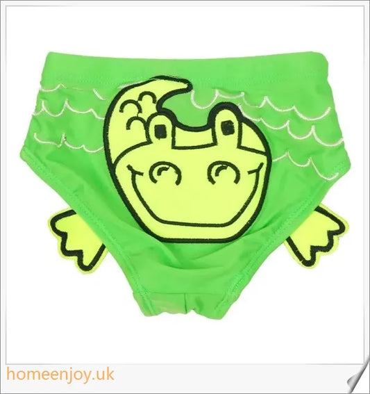Adorable baby swimming trunks with cute embroidered sea creature designs, perfect for 1-3 year old boys and girls