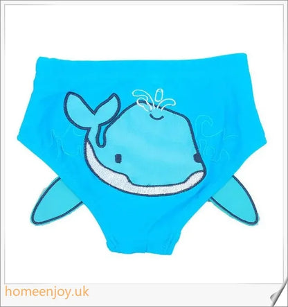 Adorable baby swimming trunks with cute embroidered sea creature designs, perfect for 1-3 year old boys and girls