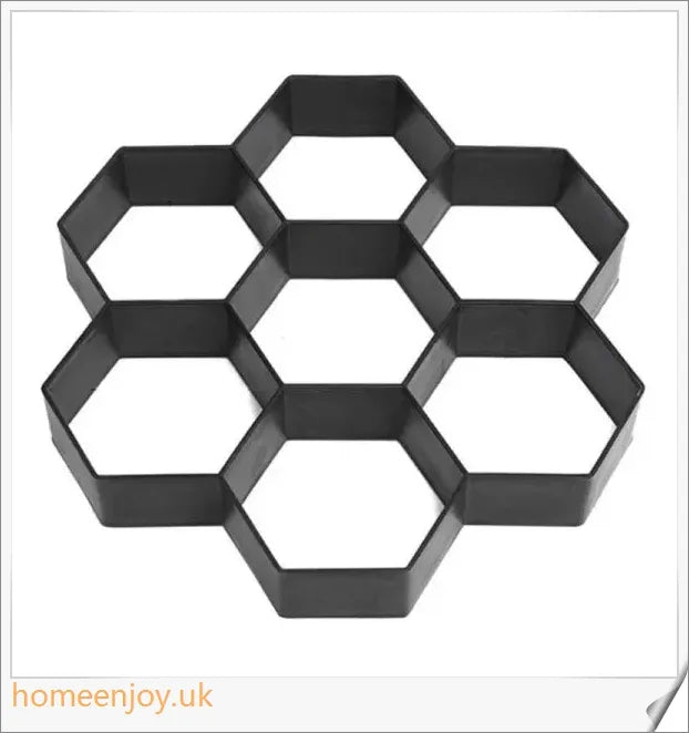 DIY Outdoor Concrete Paving Mould with three shape options - rectangular, hexagonal, and irregular - for creating custom-designed garden paths and patio floors