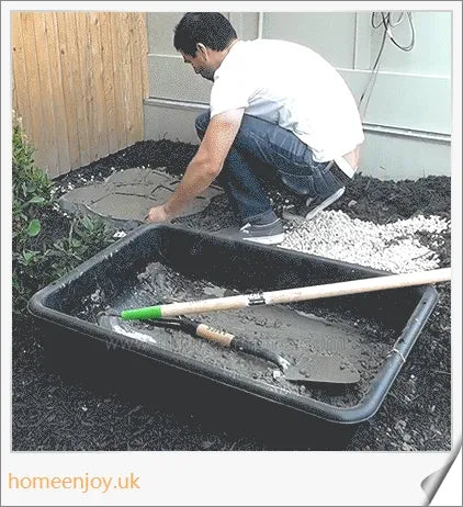 DIY Outdoor Concrete Paving Mould with three shape options - rectangular, hexagonal, and irregular - for creating custom-designed garden paths and patio floors