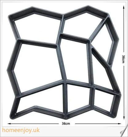 DIY Outdoor Concrete Paving Mould with three shape options - rectangular, hexagonal, and irregular - for creating custom-designed garden paths and patio floors