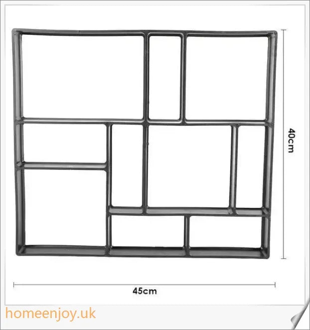 DIY Outdoor Concrete Paving Mould with three shape options - rectangular, hexagonal, and irregular - for creating custom-designed garden paths and patio floors