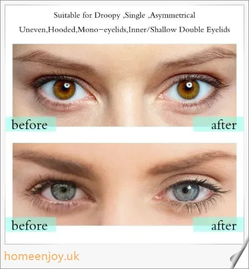Double eyelid tape for heavy hooded eyes, eyelid lifter strips, instant eyelid lift, natural-looking double eyelid crease