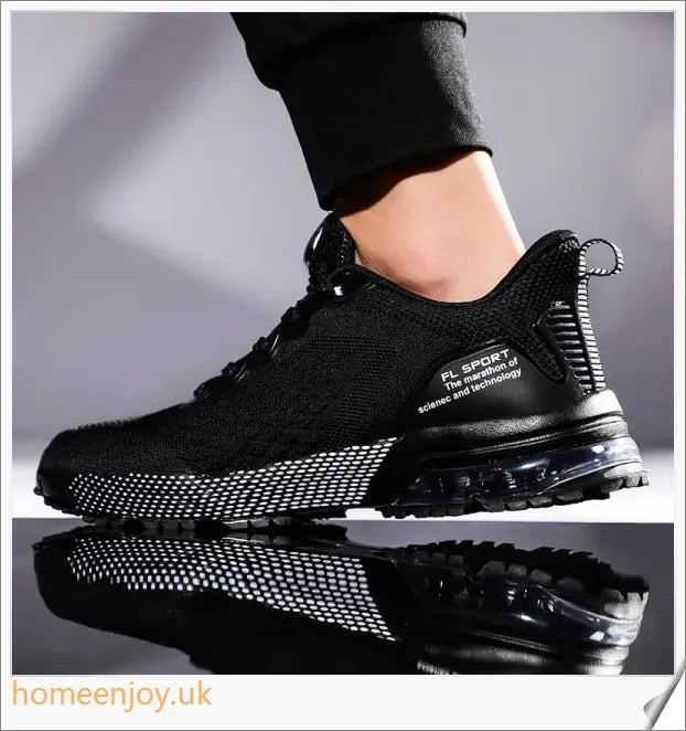 Breathable air cushion running and jogging shoes in various colours, featuring a stylish and comfortable design for active lifestyles.