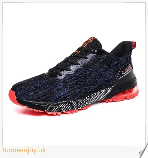 Breathable air cushion running and jogging shoes in various colours, featuring a stylish and comfortable design for active lifestyles.