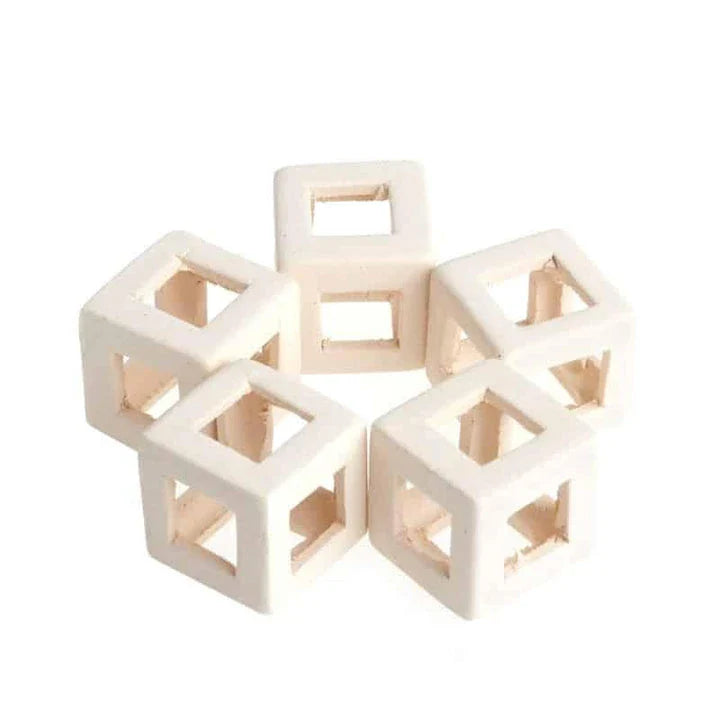 Elegant ceramic cube-shaped aquarium decor, designed to elevate the beauty and ambiance of your underwater oasis