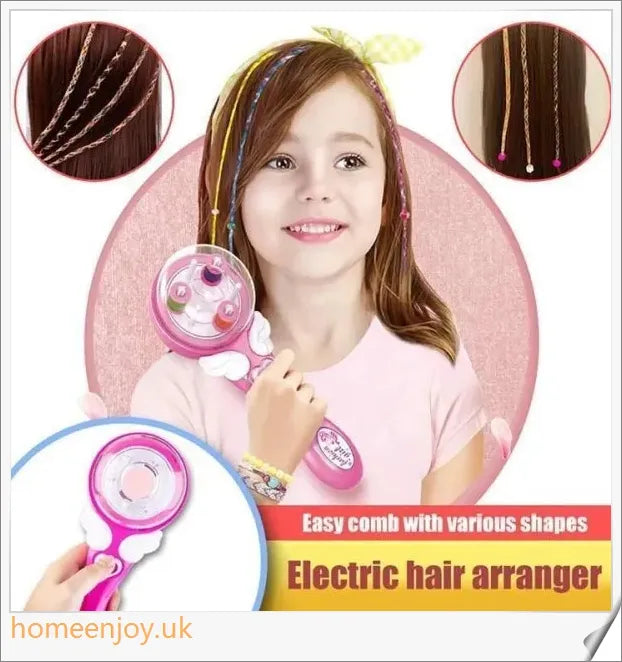 Automatic hair braiding device with three-strand braiding capability, designed for easy, stylish hairstyles