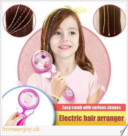 Automatic hair braiding device with three-strand braiding capability, designed for easy, stylish hairstyles