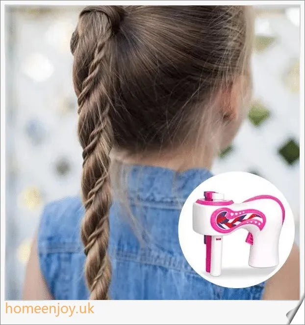 Automatic hair braiding device with three-strand braiding capability, designed for easy, stylish hairstyles