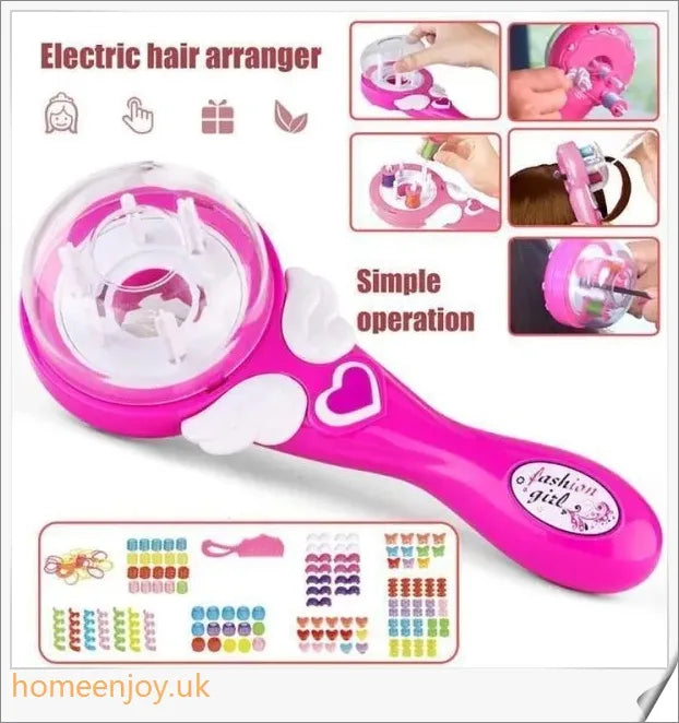 Automatic hair braiding device with three-strand braiding capability, designed for easy, stylish hairstyles