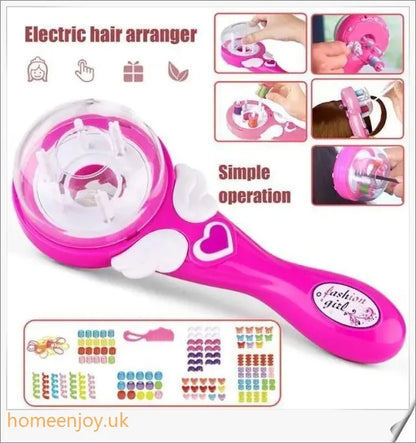 Automatic hair braiding device with three-strand braiding capability, designed for easy, stylish hairstyles