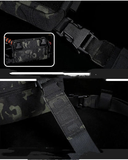 Protective Equipment Camouflage Light Combat Tactical Vest with double shoulder straps and less than 20L capacity