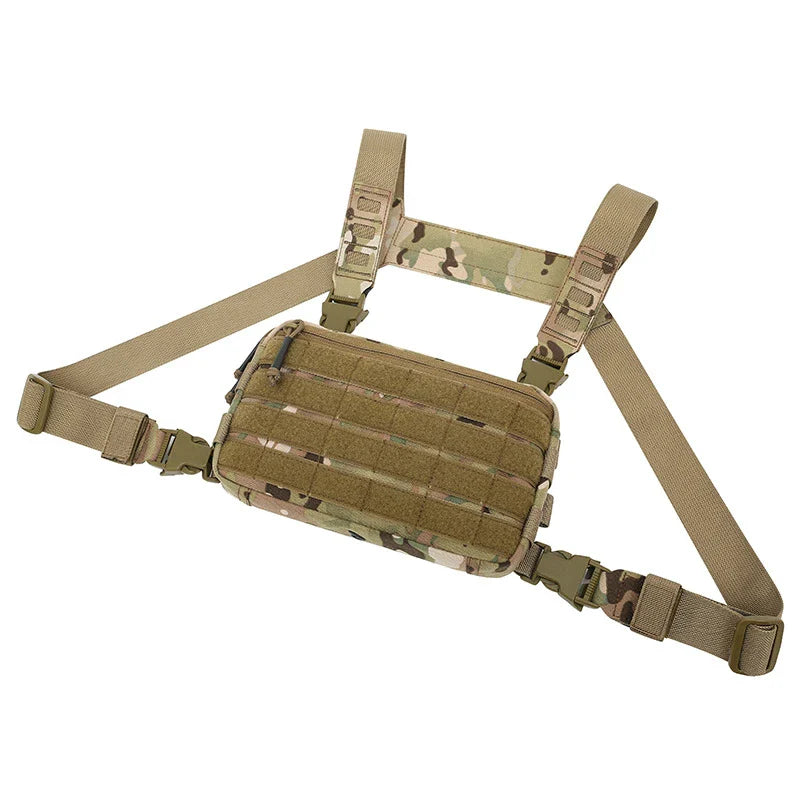 Protective Equipment Camouflage Light Combat Tactical Vest with double shoulder straps and less than 20L capacity