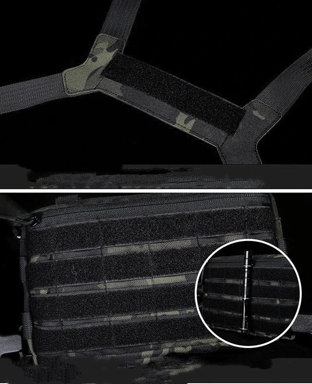 Protective Equipment Camouflage Light Combat Tactical Vest with double shoulder straps and less than 20L capacity