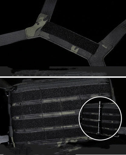 Protective Equipment Camouflage Light Combat Tactical Vest with double shoulder straps and less than 20L capacity