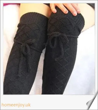 Autumn and winter over-the-knee high socks made of premium acrylic fabric for warmth and comfort
