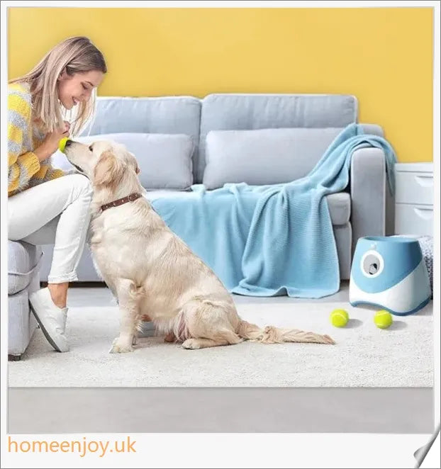 Homeenjoy_UK Automatic Throwing Ball Thrower Tennis Launcher Funny Dog Toy