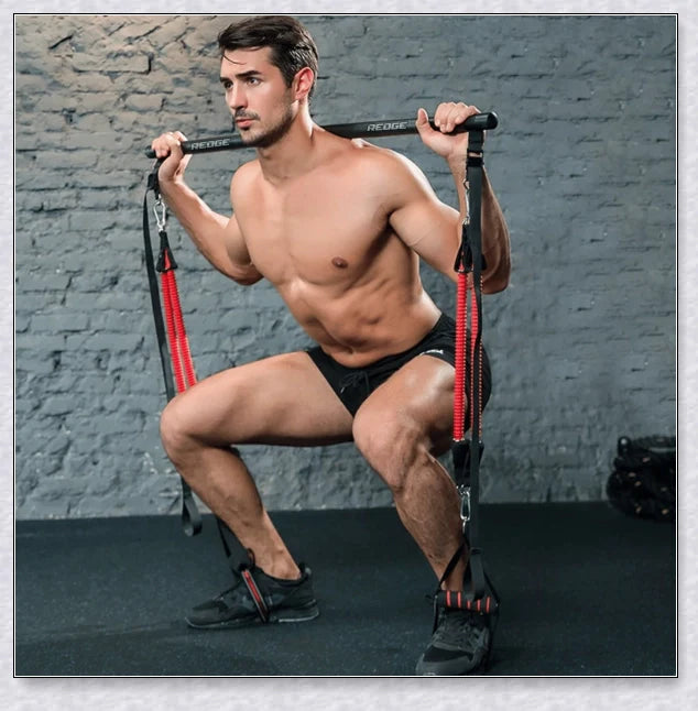 Redge Portable All-In-One Gym Machine with adjustable resistance bands for a full-body workout on the go