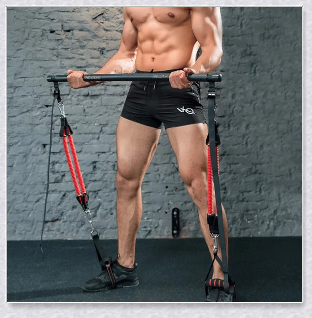 Redge Portable All-In-One Gym Machine with adjustable resistance bands for a full-body workout on the go