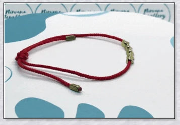Handcrafted Tibetan copper bead bracelet with adjustable length and positive energy