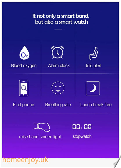 Fitband Blood Pressure Smart Watch with Heart Rate Monitor and Pedometer