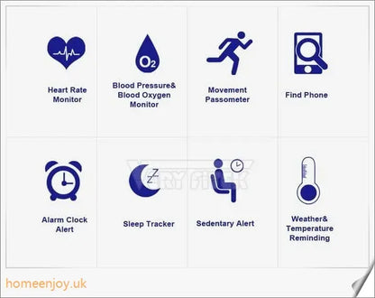 Fitband Blood Pressure Smart Watch with Heart Rate Monitor and Pedometer