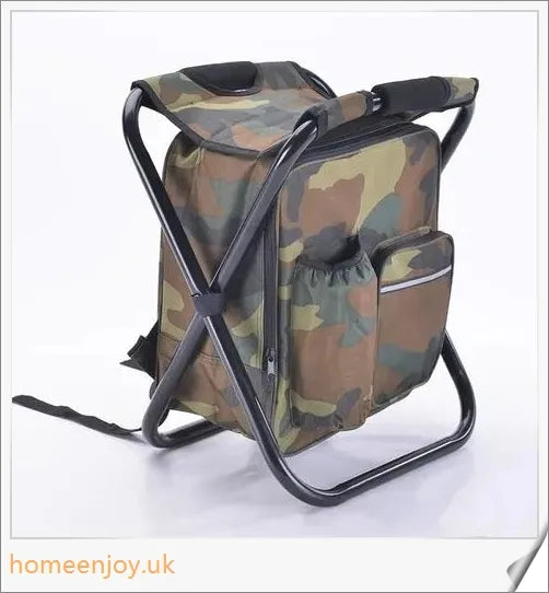 Multifunctional backpack with insulated cooler compartment and sturdy foldable chair for comfortable outdoor seating